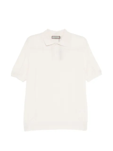 Canali ribbed-knit polo shirt 