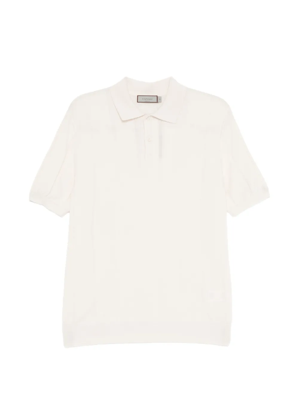 Canali Ribgebreid poloshirt Beige