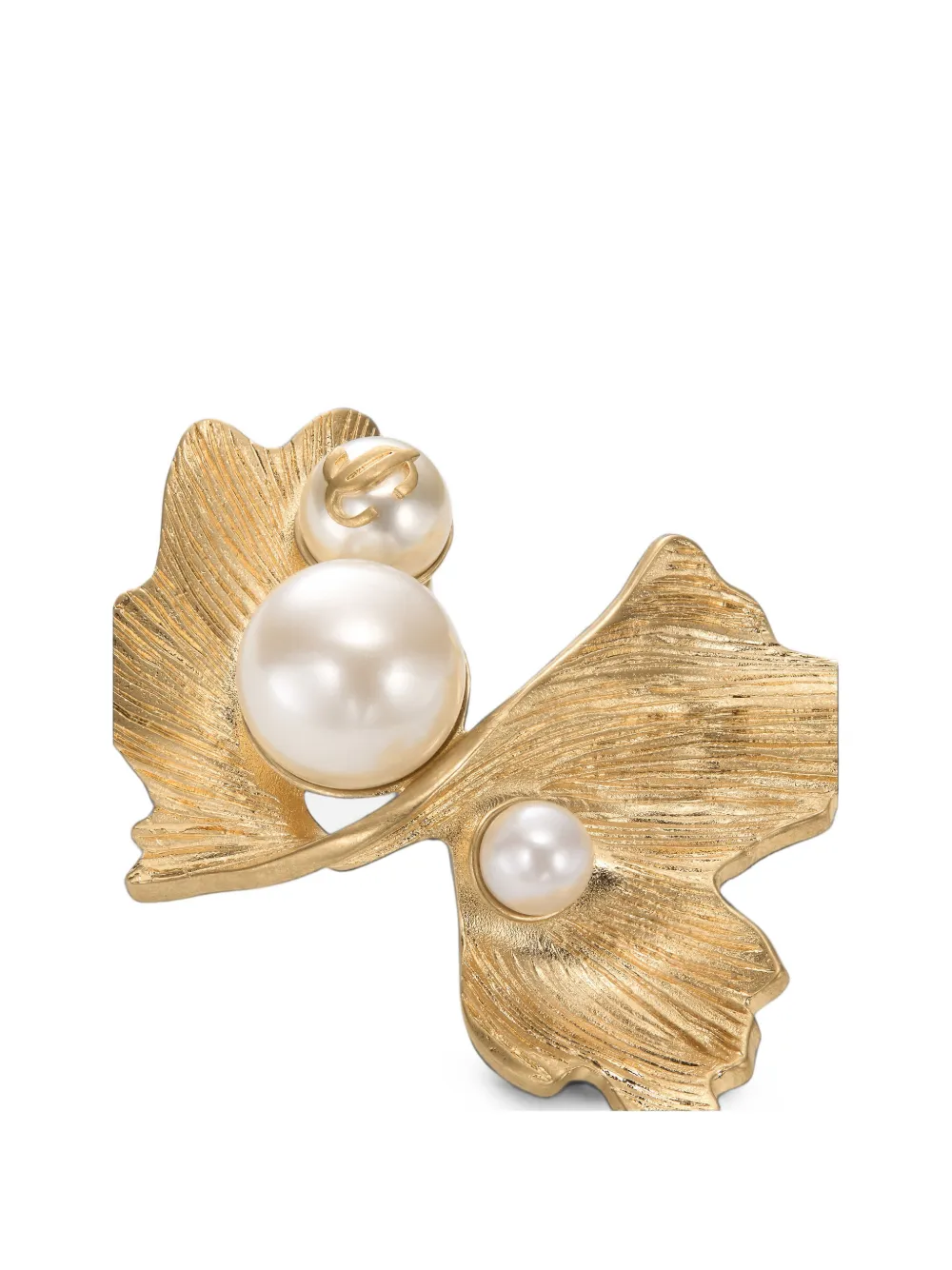 Jimmy Choo wave pearl earrings white gold-finish metal earrings with pearl embellishments