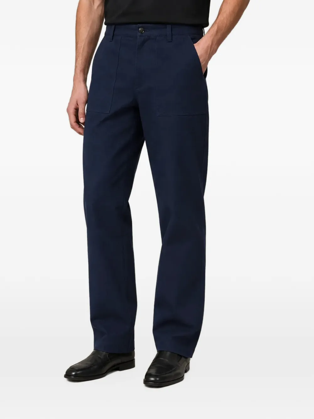 RETORI bird-embroidered trousers Blauw