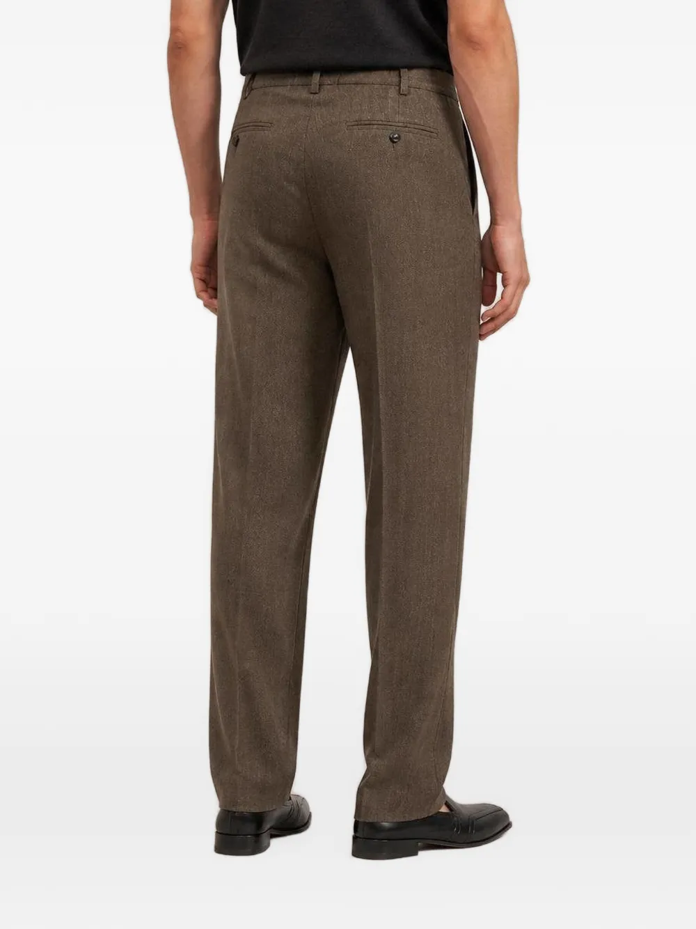 RETORI pleated tailored trousers Bruin