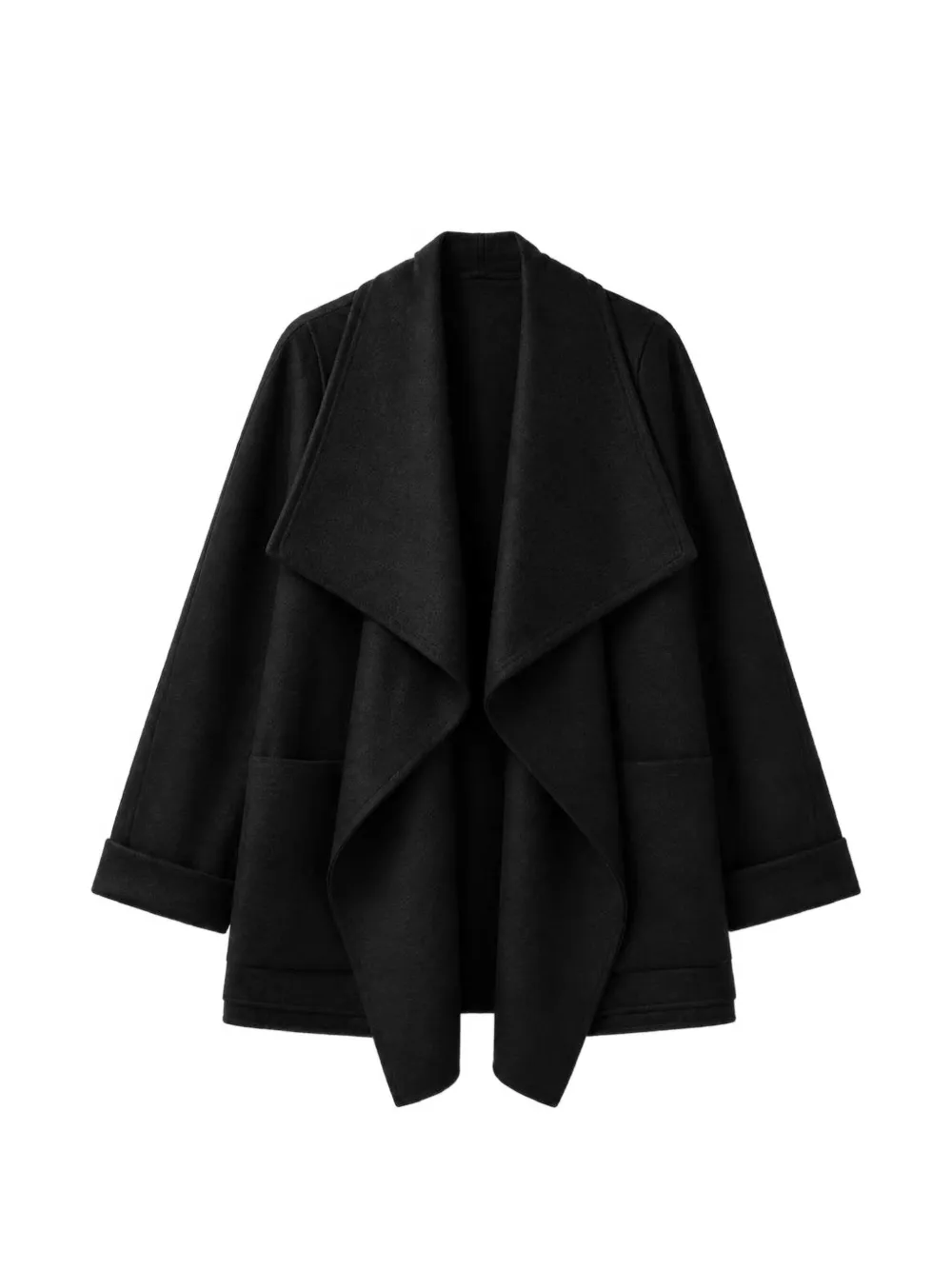 RETORI shawl-collar wool coat - Schwarz