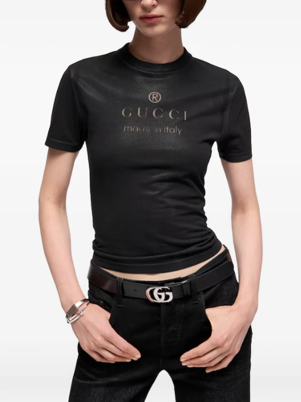 Gucci T-shirt met ronde hals Zwart