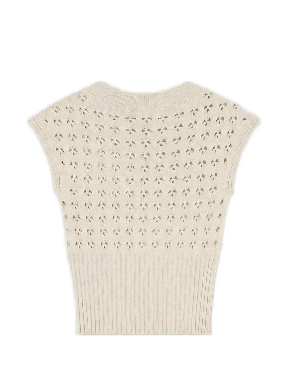 RETORI openwork-knit top Geel