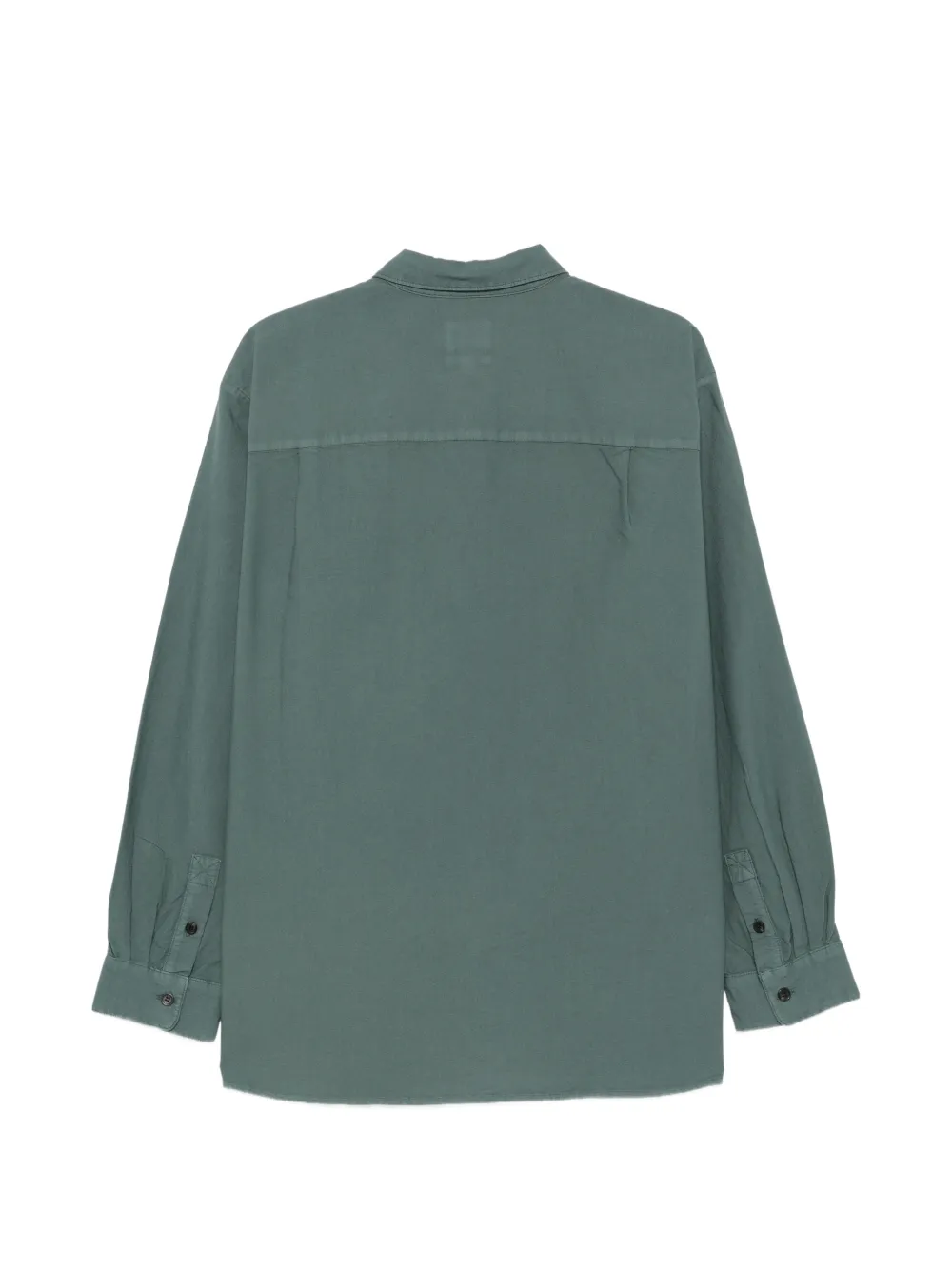 A.P.C. button-down collar logo-embroidered shirt Groen