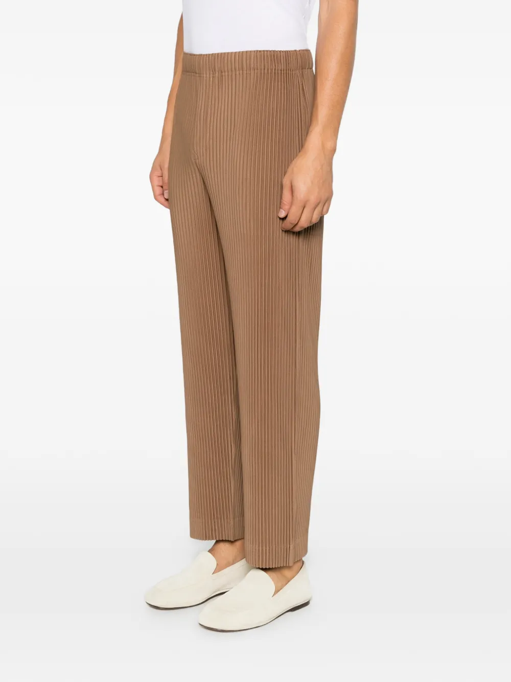 Homme Plissé Issey Miyake plissé-effect trousers Bruin