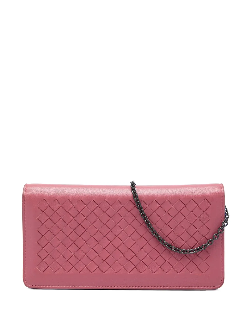 Bottega Veneta Pre-Owned 2012-2026 Nappa Intrecciato Continental Wallet on Chain crossbody bag - Rosa