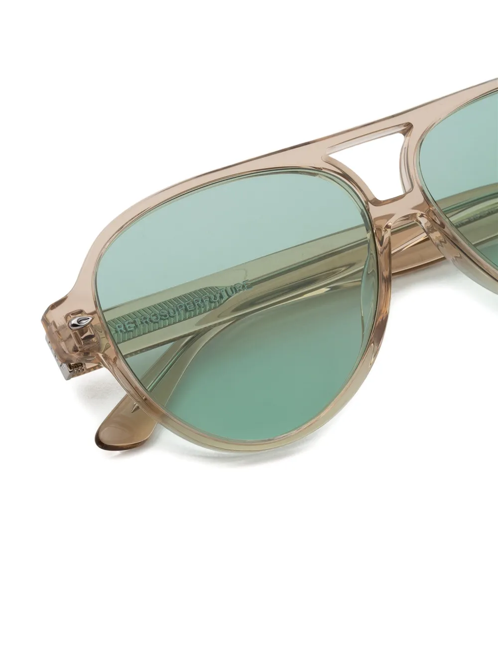 Retrosuperfuture Ombra pilot-frame sunglasses Beige