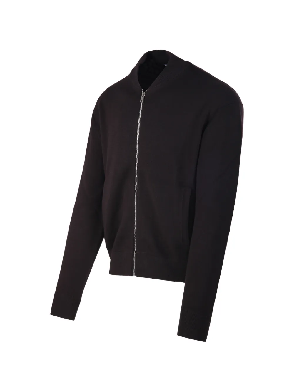 Diana Studio Sweater met rits en geribbelde afwerking Bruin