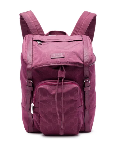 Gucci Pre-Owned 2016-2026 GG Nylon Double Buckle backpack