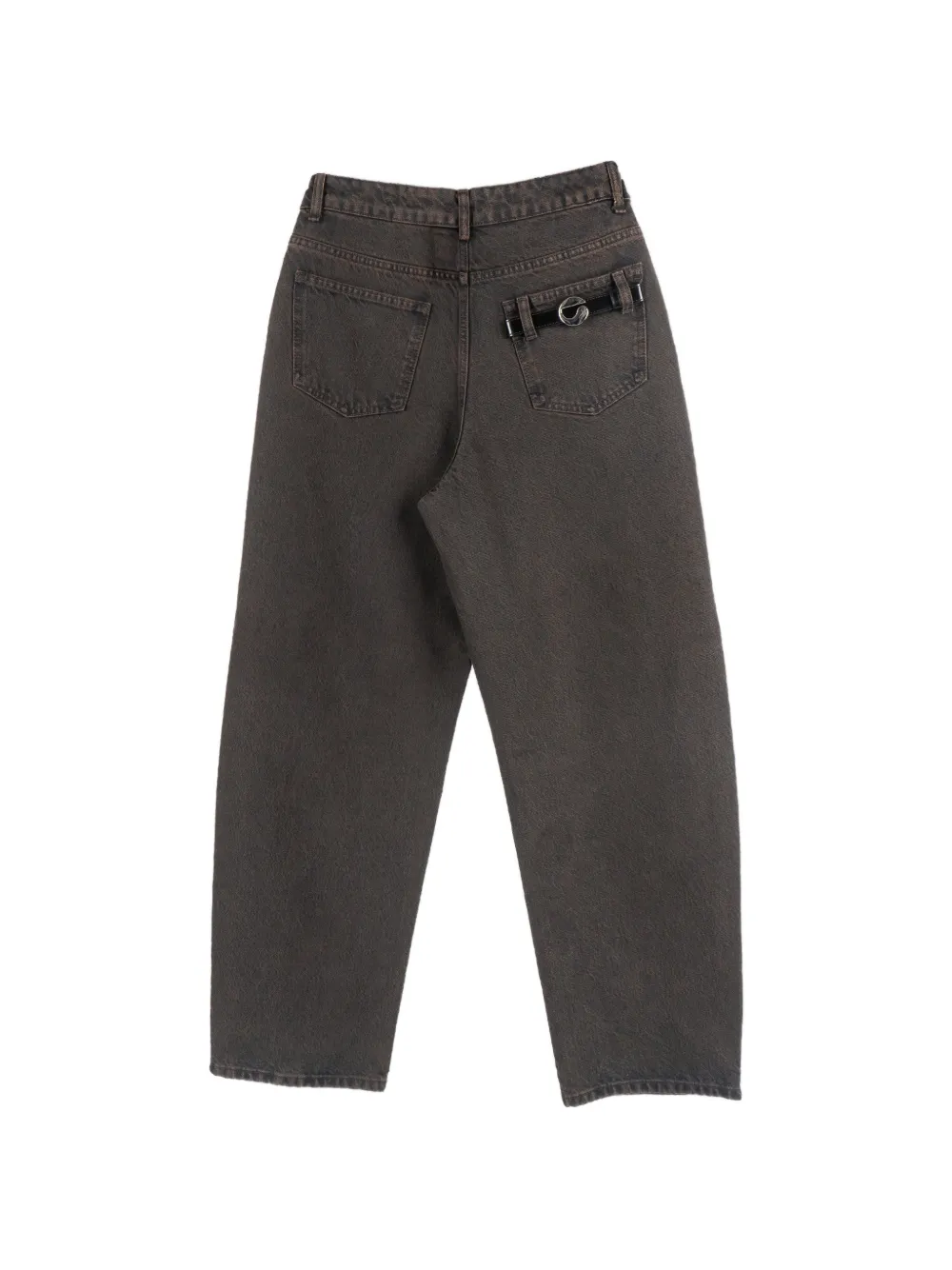 Coperni oversized buckle-detail jeans Zwart