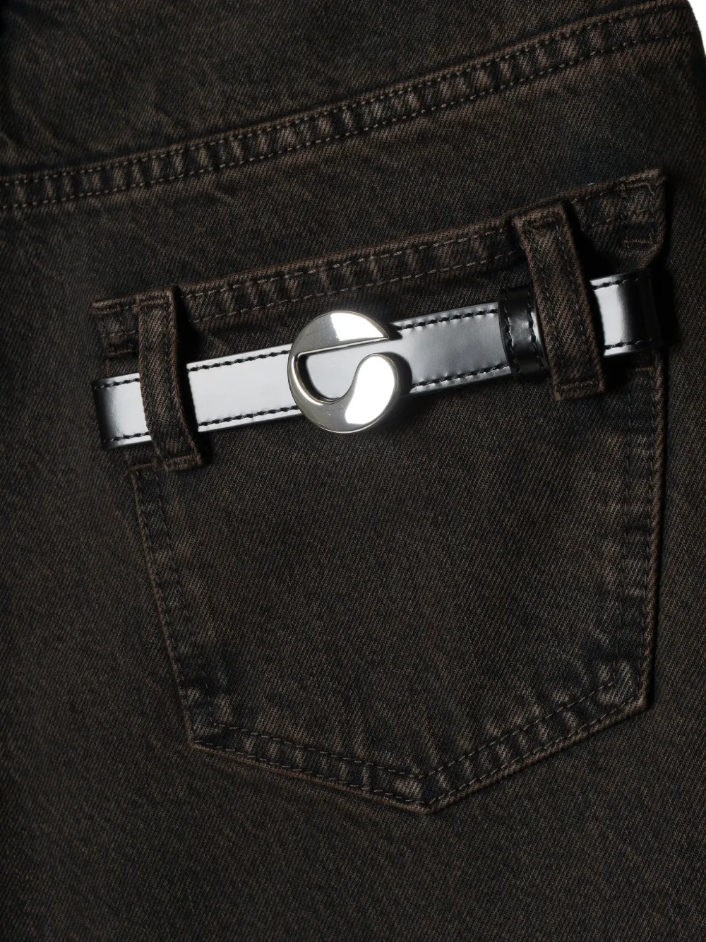Coperni oversized buckle-detail jeans Zwart