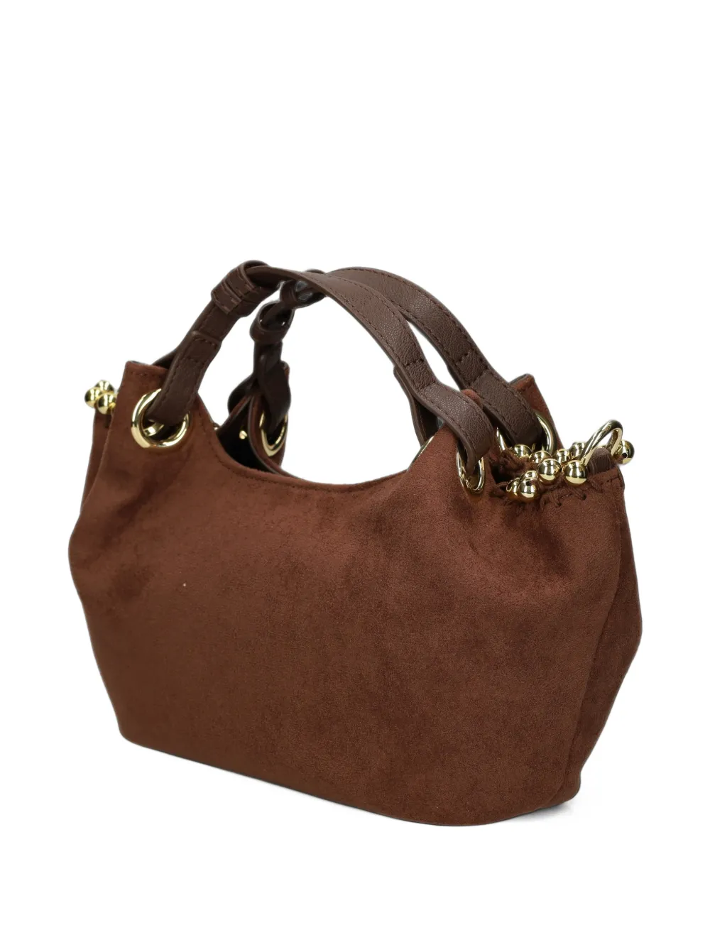 Love Moschino Shopper verfraaid met kralen en logoprint Bruin