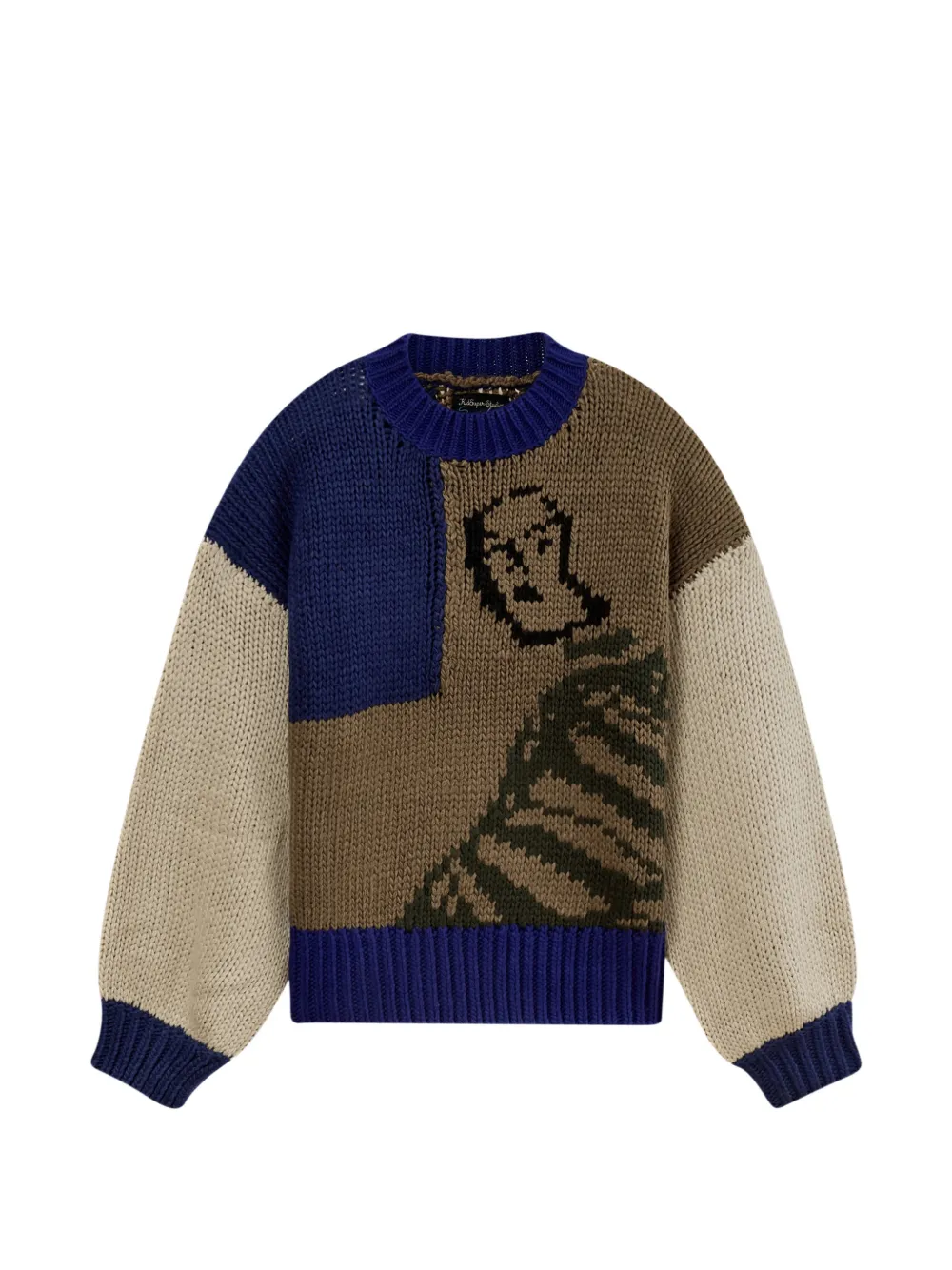 KidSuper Girl In Stripes intarsia-knit sweater - Blu