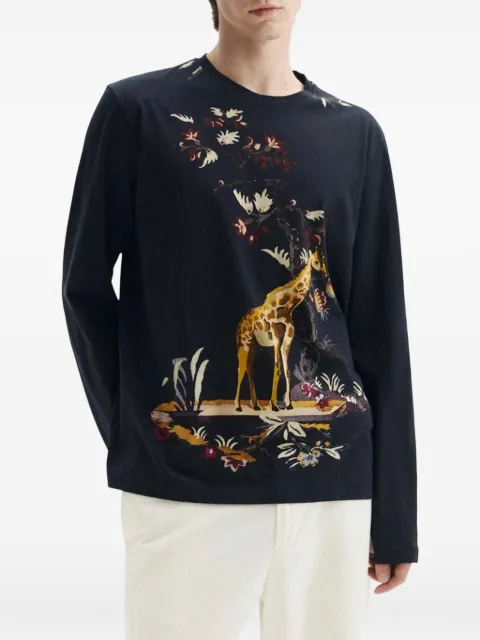 ETRO giraffe-print long-sleeve T-shirt