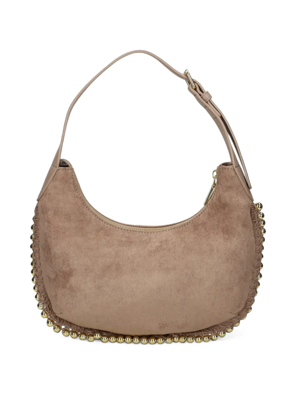 Love Moschino Love stud-embellished shoulder bag Beige