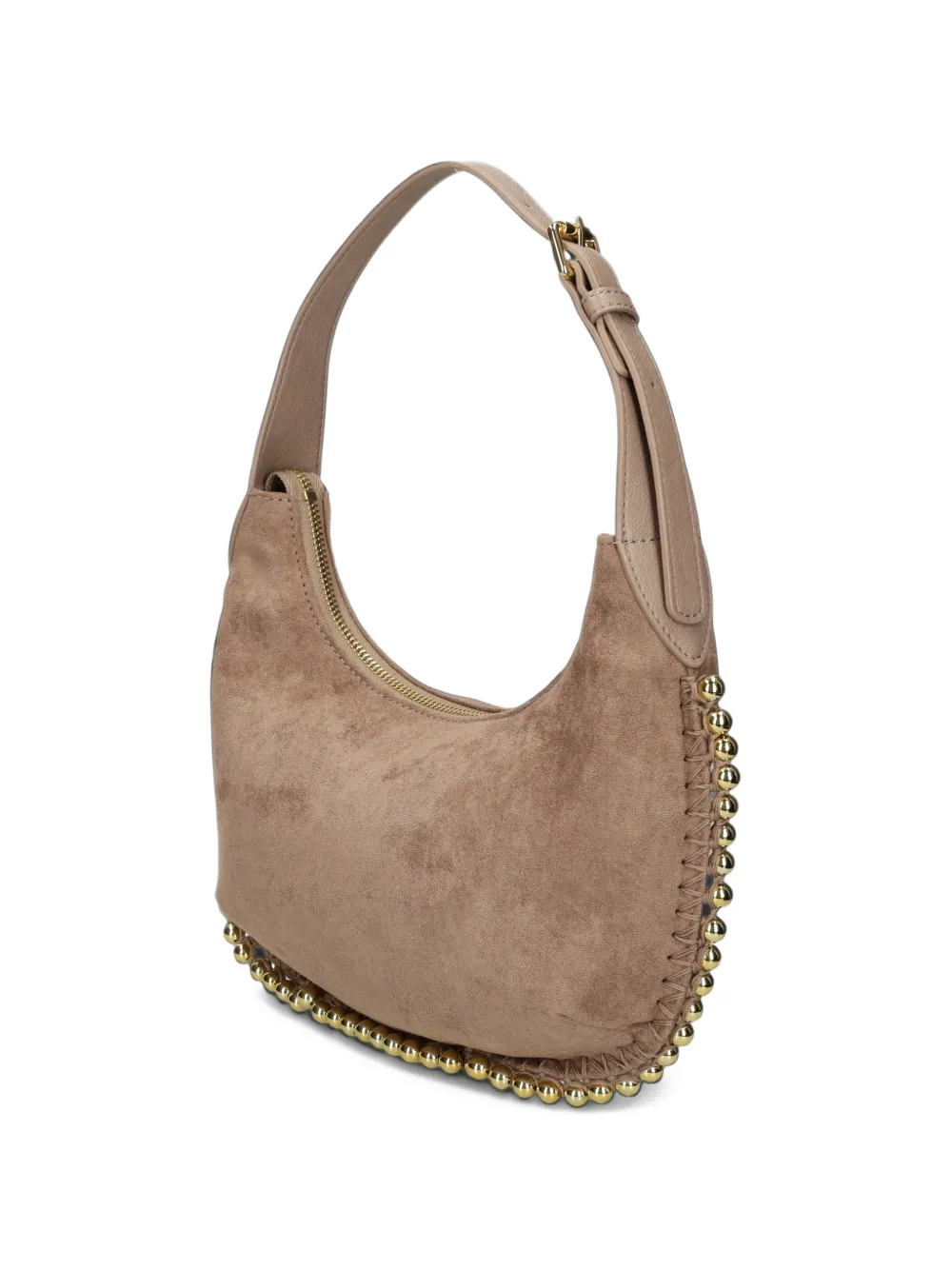 Love Moschino Love stud-embellished shoulder bag Beige