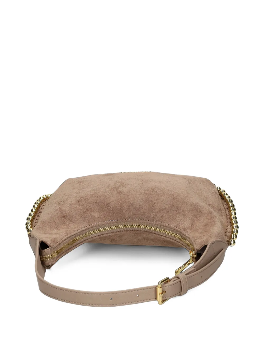 Love Moschino Love stud-embellished shoulder bag Beige