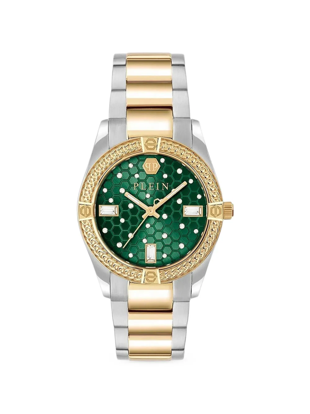 Philipp Plein 36mm chain-link bezel watch - Grün