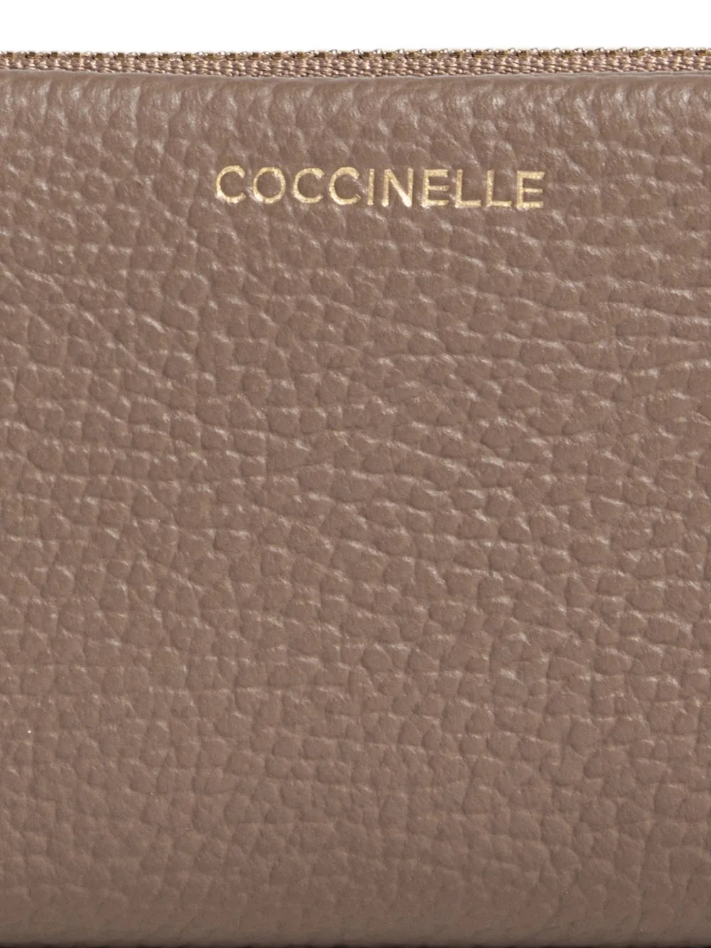Coccinelle C-Me grained-leather wallet Beige