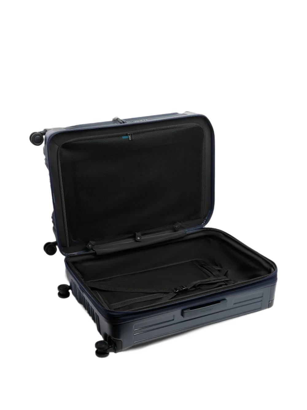PIQUADRO ribbed-detail suitcase Blauw