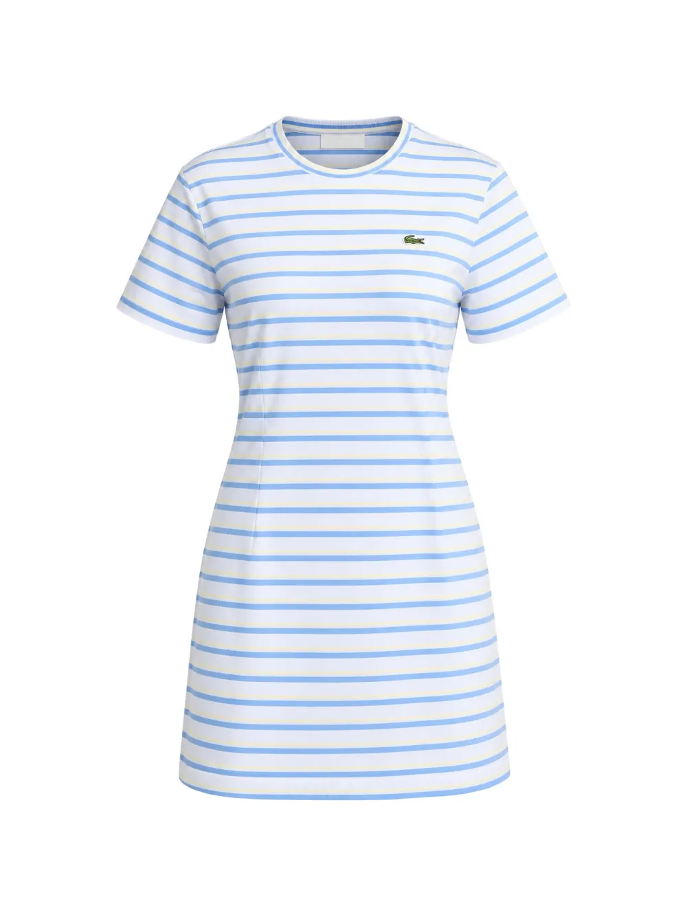 Lacoste striped cotton T-shirt dress - Bianco