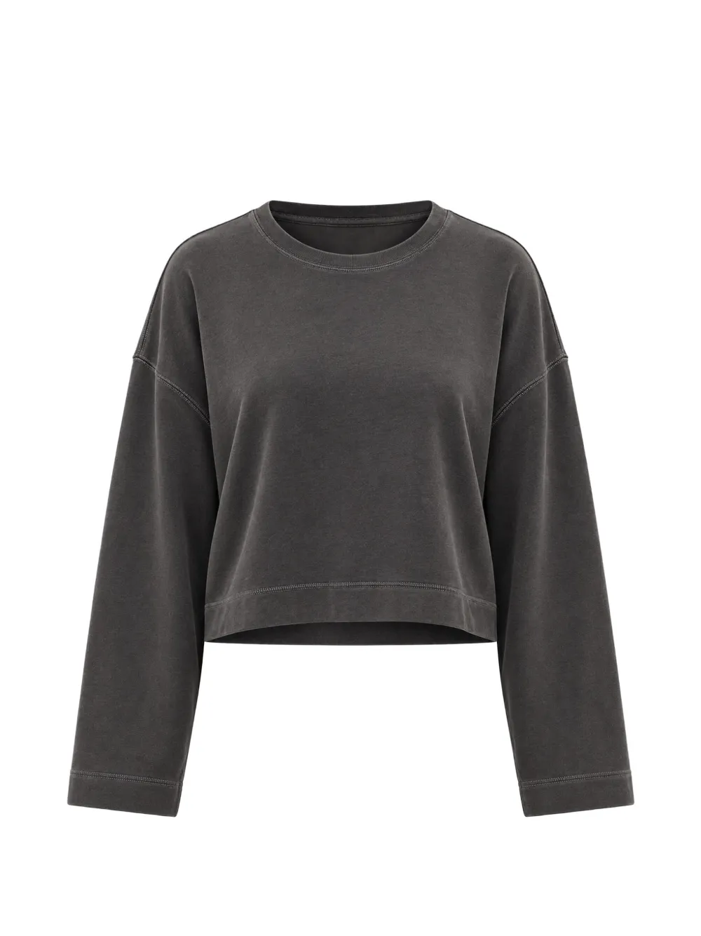 Eleh cropped dropped-shoulder sweatshirt - Grau