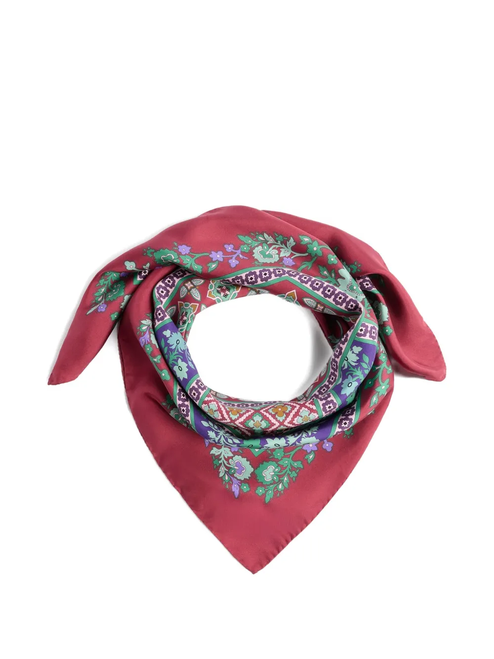 La DoubleJ Regalia placée red in silk twill foulard 90 Rood