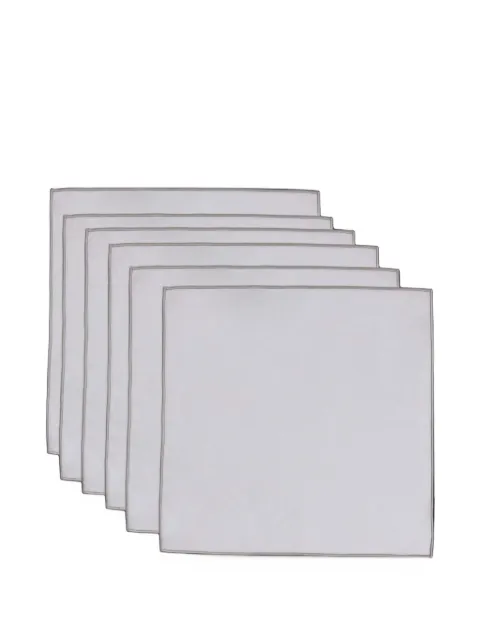 CATHERINE DENOUAL contrast-trim napkins set