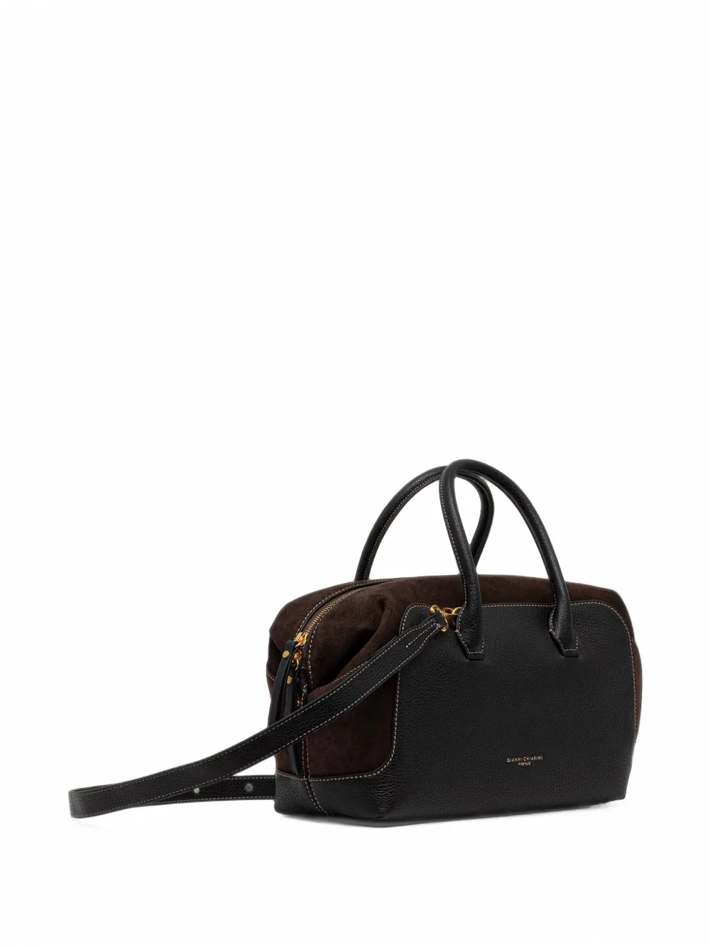 GIANNI CHIARINI large Gemma panelled leather tote bag Zwart