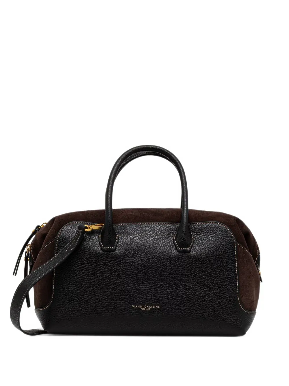 GIANNI CHIARINI large Gemma panelled leather tote bag - Nero