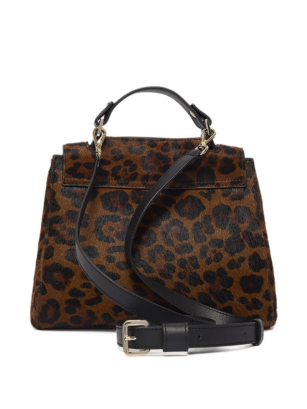 Orciani small Sveva leopard-print pony-hair tote bag Bruin