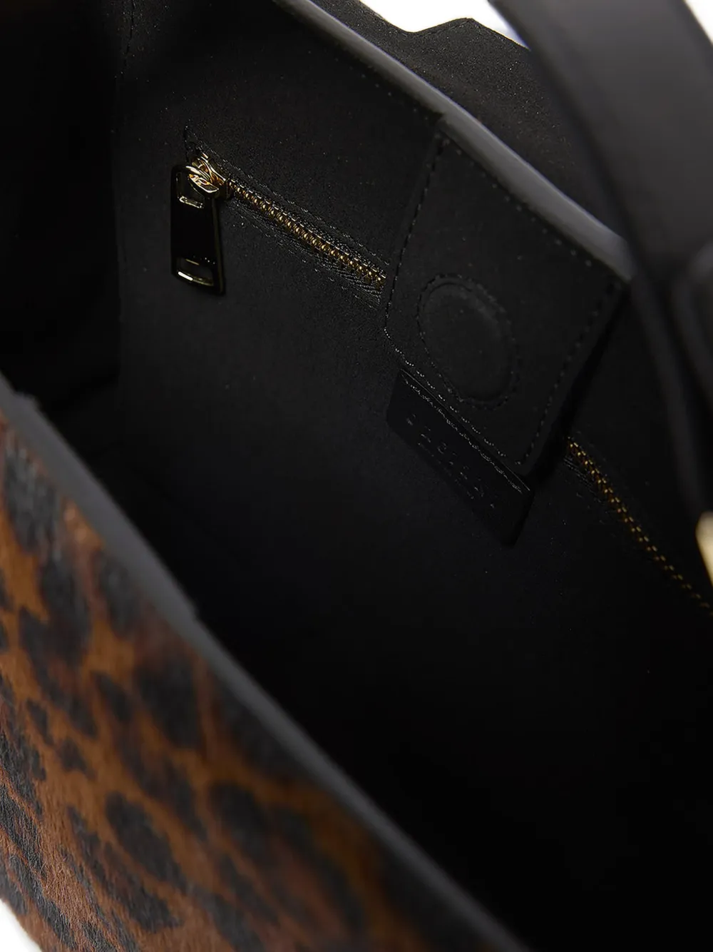Orciani small Sveva leopard-print pony-hair tote bag Bruin
