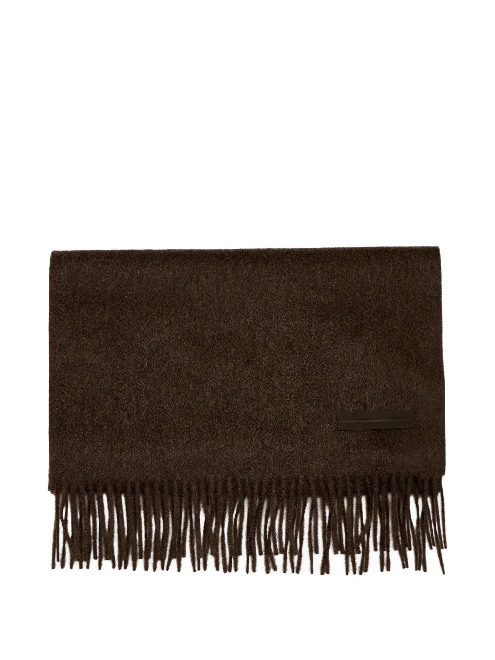 Zegna fringed cashmere scarf - Braun