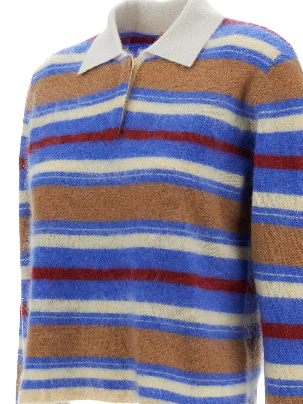 Guest In Residence Grizzly striped polo shirt Blauw