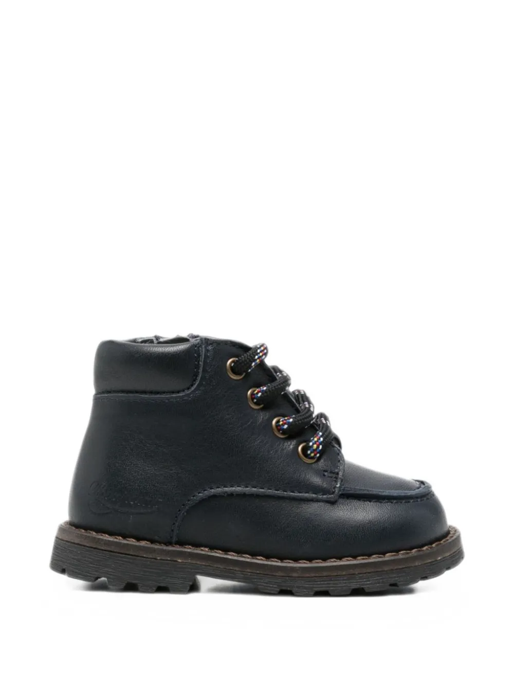 Bonpoint Massimo lace-up leather boots - Bleu