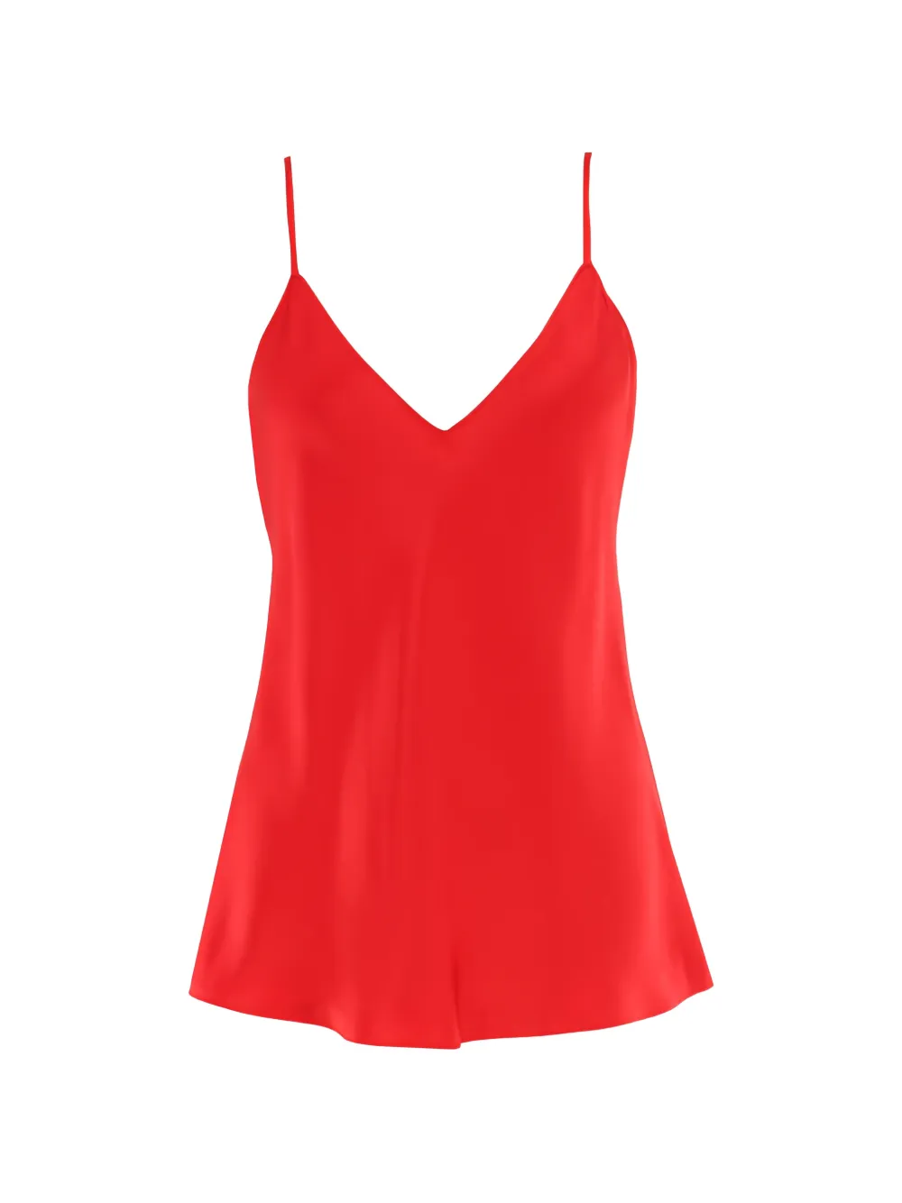 Sablyn Gloria V-neck Silk Top In Red