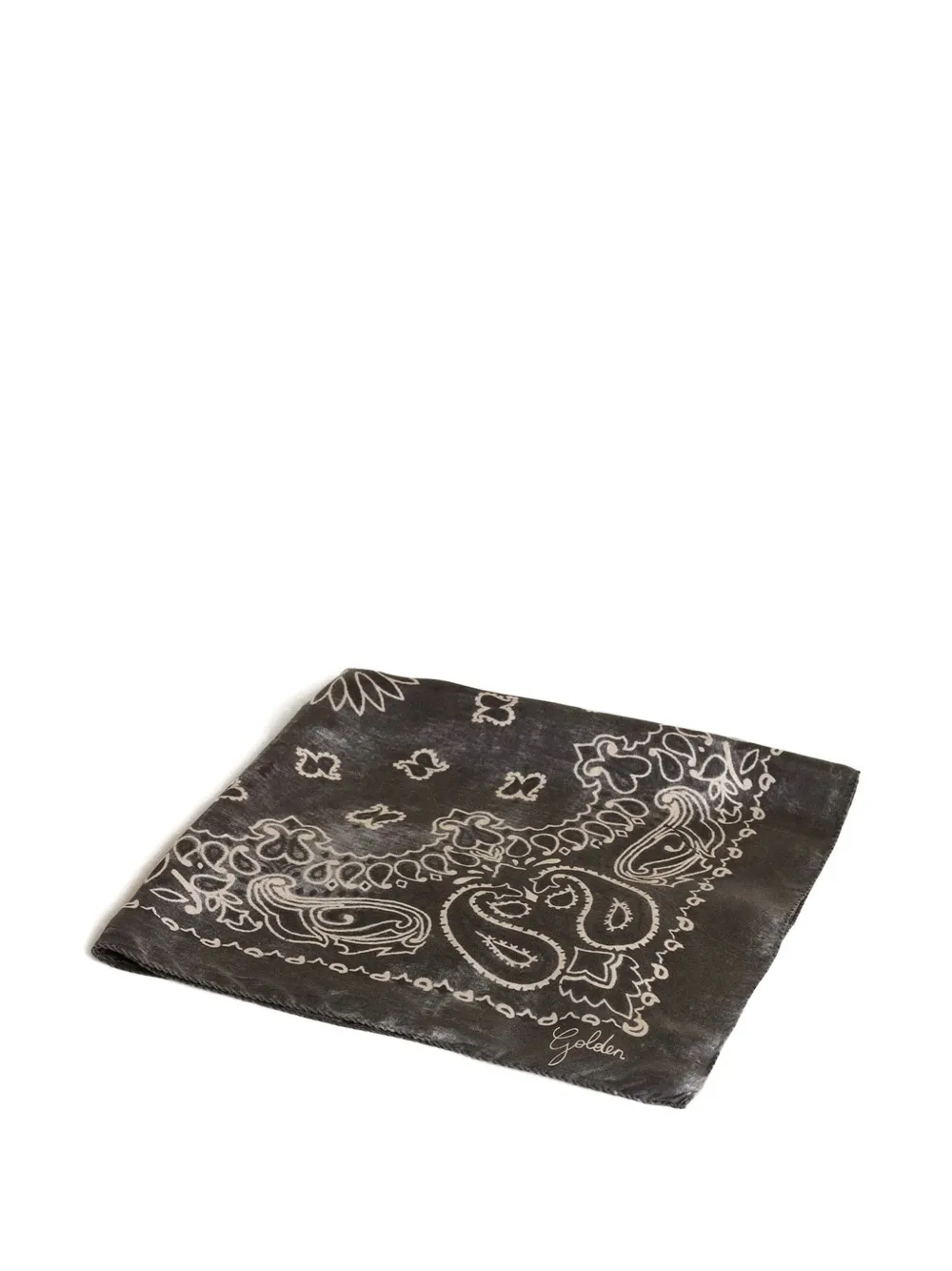 Golden Goose anthracite gray scarf with paisley print - Grau