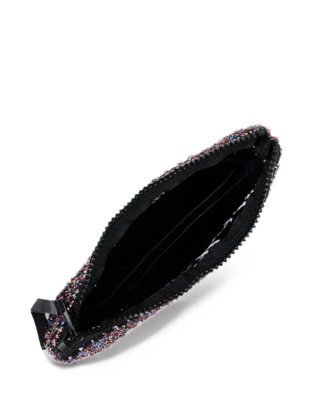 MC2 Saint Barth Aline clutch met geborduurd logo Zwart