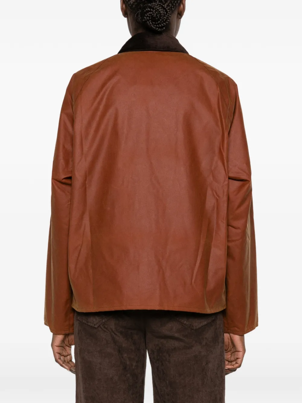 Barbour x Paul Smith corduroy-collar waxed jacket Bruin