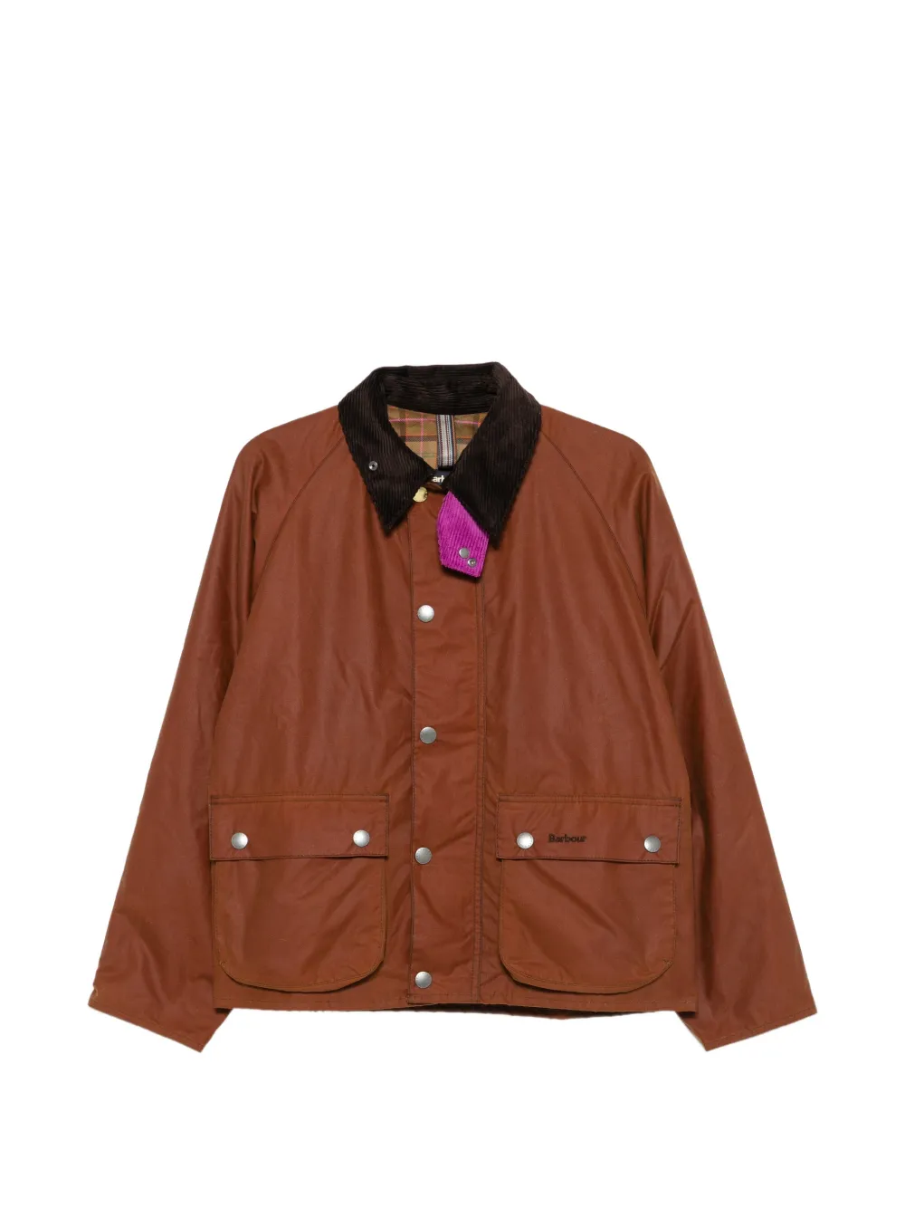 Barbour x Paul Smith corduroy-collar waxed jacket Bruin