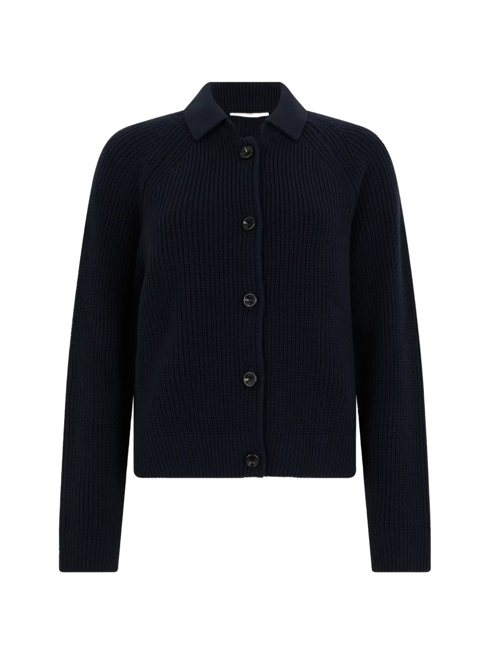 Slowear Ribbed-knit Raglan-sleeve Cardigan In Blue