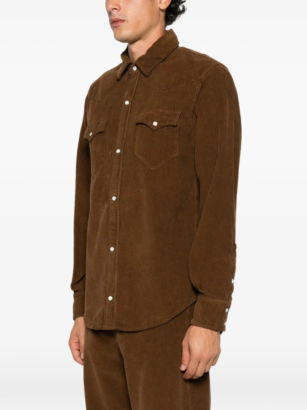 Alanui Decade corduroy shirt Bruin