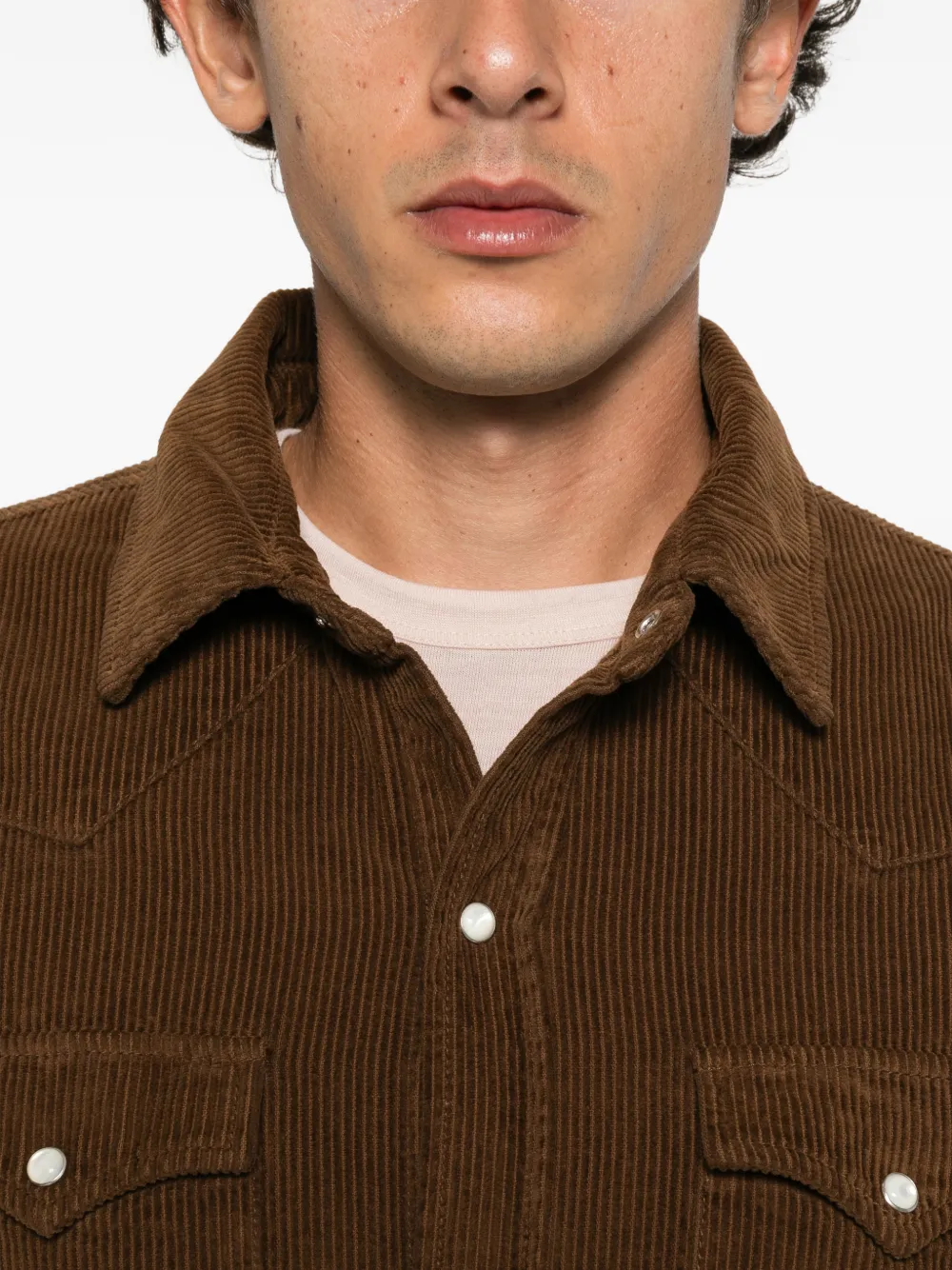 Alanui Decade corduroy shirt Bruin