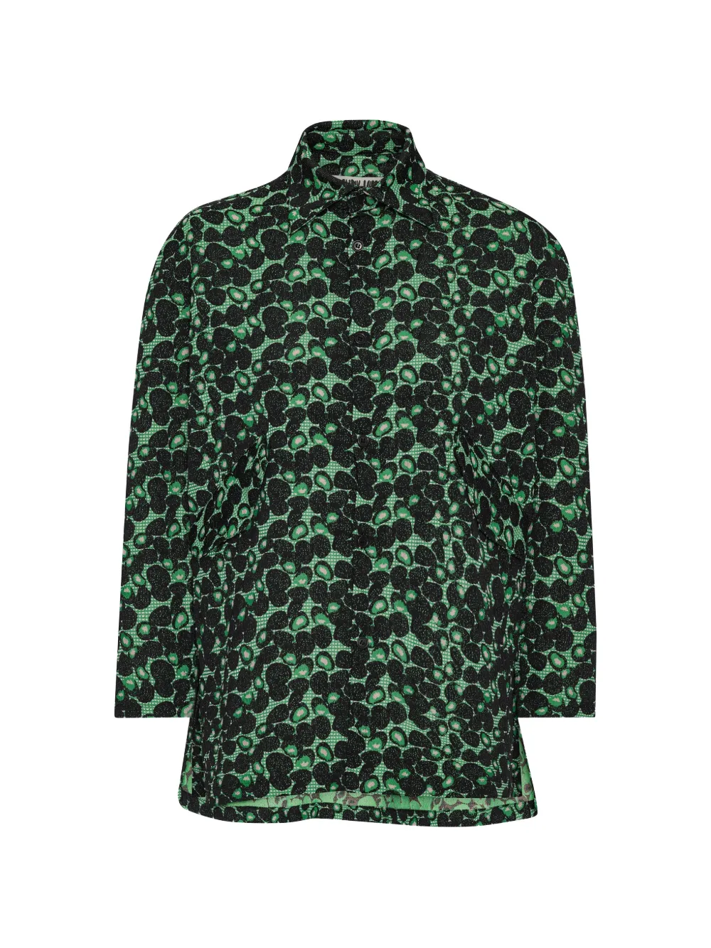 Henrik Vibskov Love You berry-pattern jacquard shirt Groen