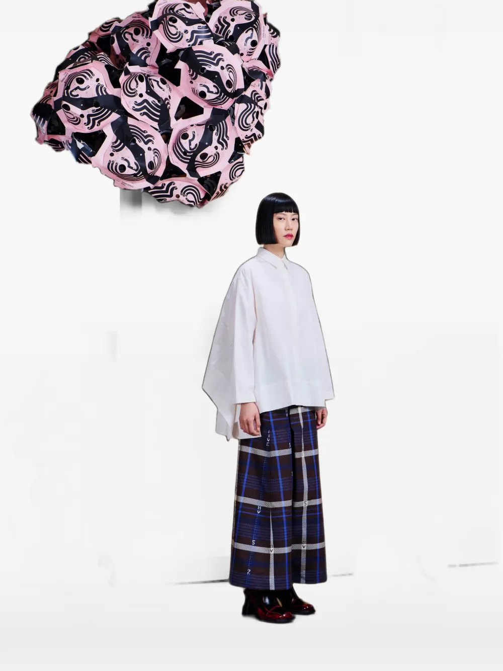 Henrik Vibskov Wind In oversized blouse Wit
