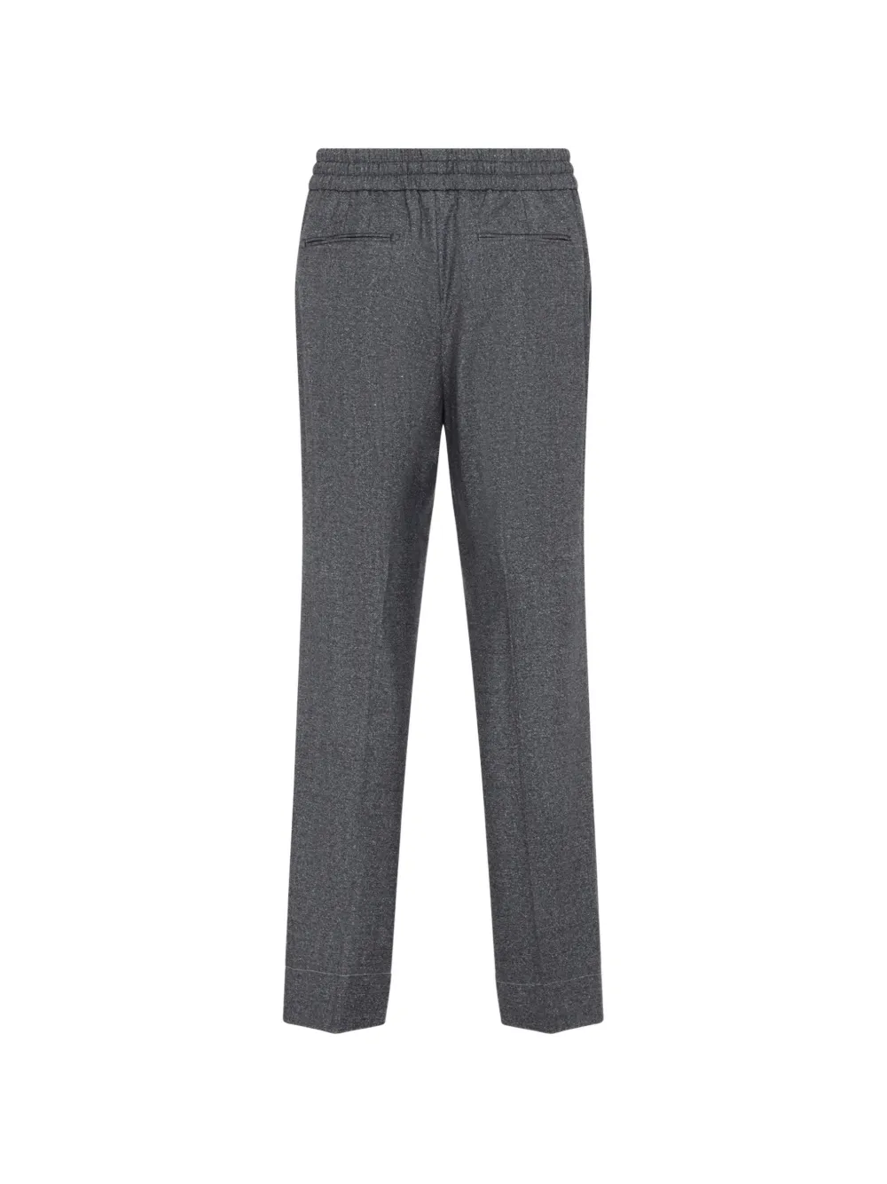 Brioni Asolo drawstring-waist pressed-crease trousers Grijs