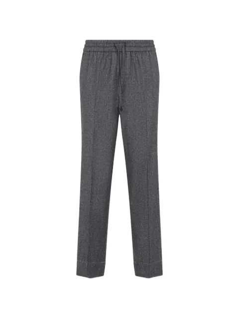 Brioni Asolo drawstring-waist pressed-crease trousers