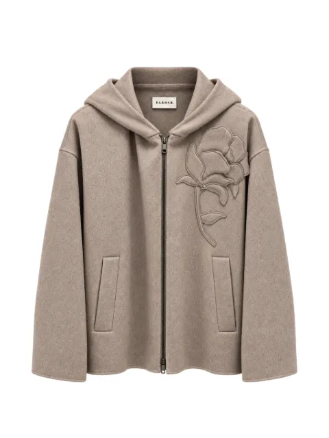 P.A.R.O.S.H. floral-patch hooded oversized jacket