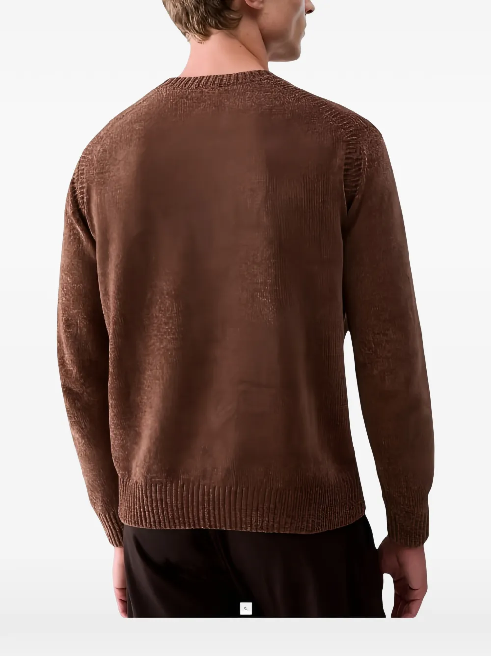 LIU JO Chenille crew-neck sweater Bruin